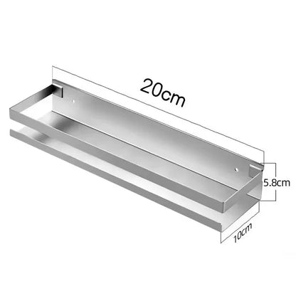 Stainless Steel Floating Shelf Rustproof Wall Mounted Nail-Free