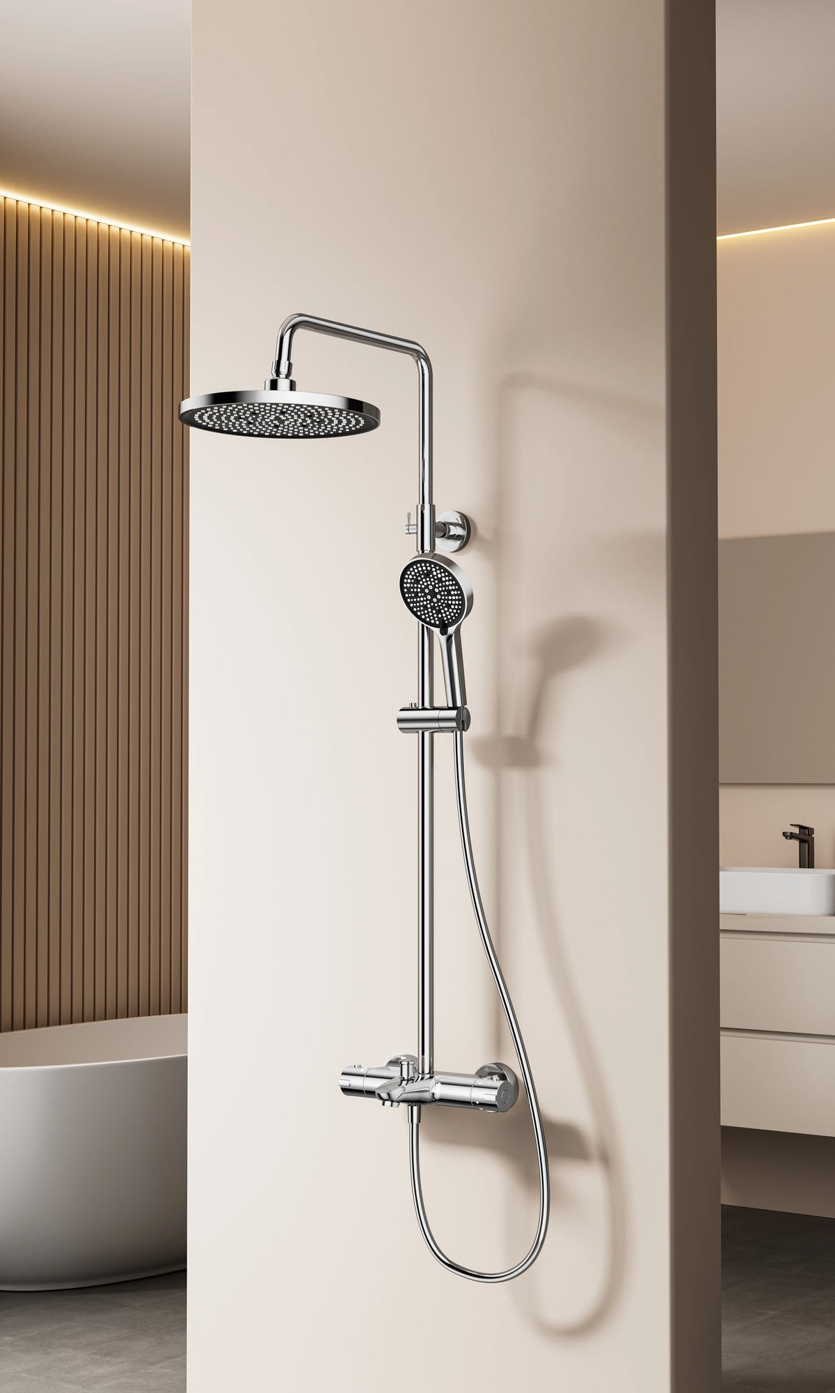 Modes Bathroom Thermostatic Faucet Shower Bathtub Faucet Luxury