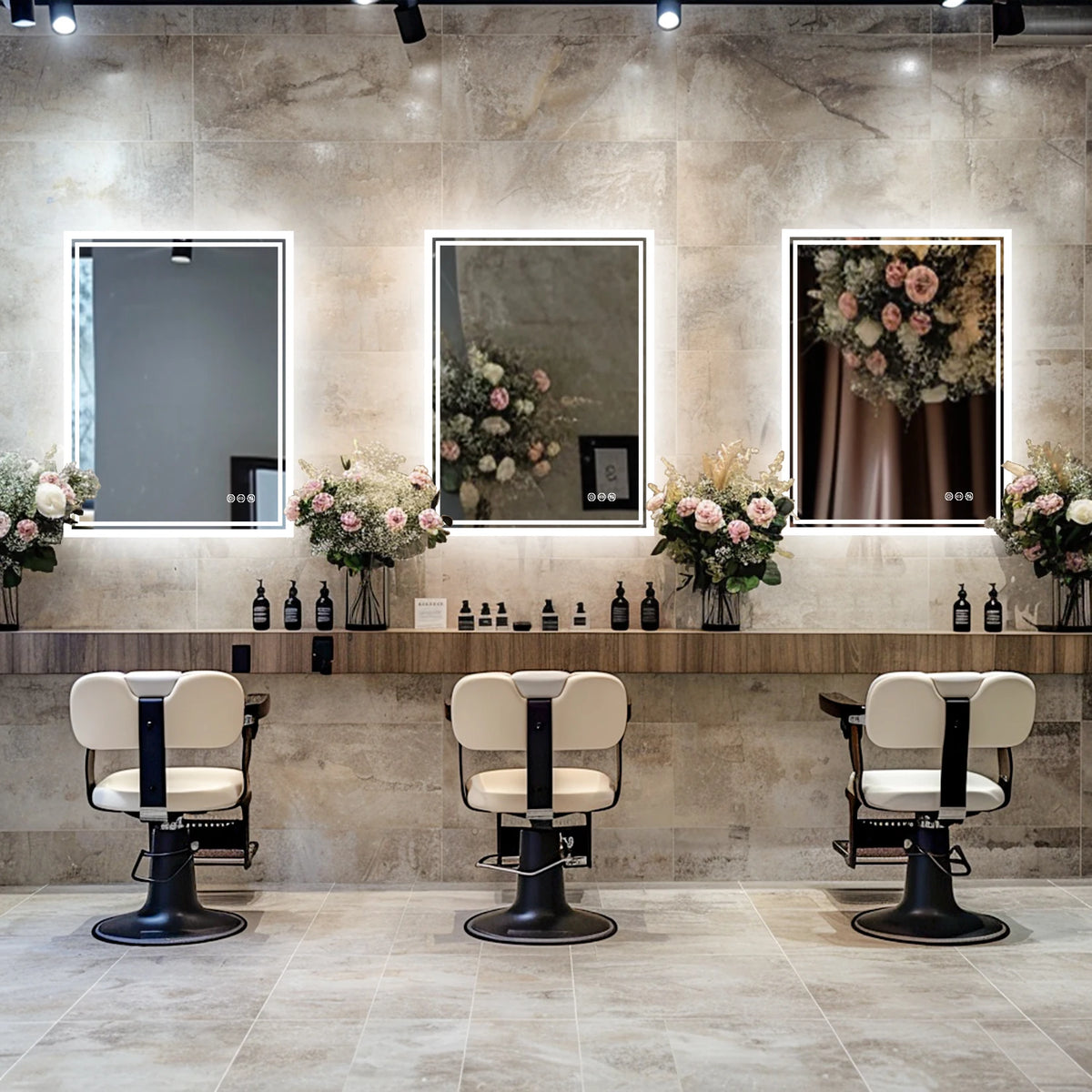 Led Backlit Mirror Bathroom Vanity Lights Anti-Fog Dimmable