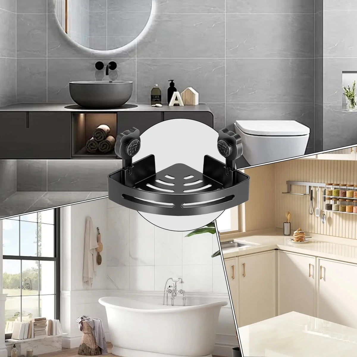 Cute Bear Suction Cup Shower Shelf Bathroom Shampoo