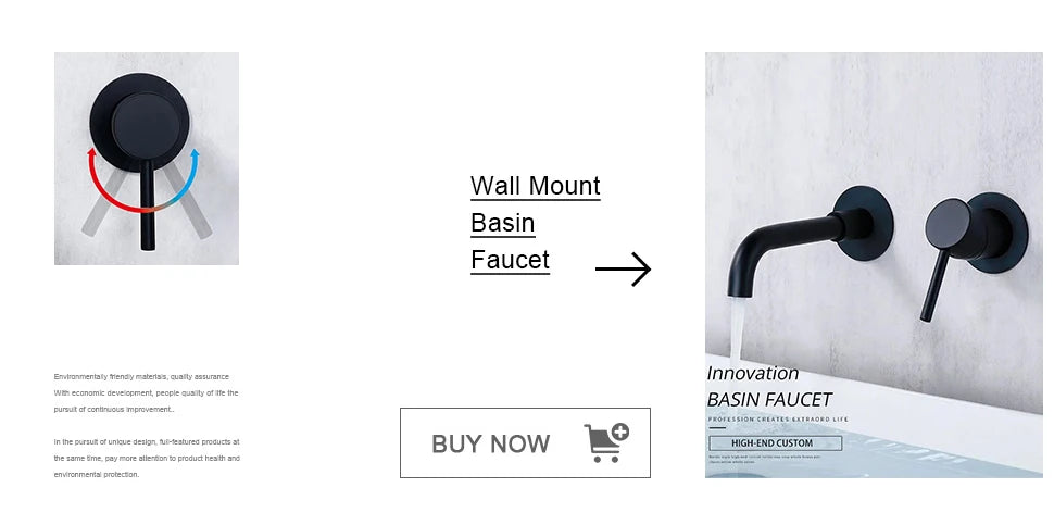 Black Bathroom Shower Faucet Wall Mount Rainfall Shower