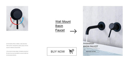Black Bathroom Shower Faucet Wall Mount Rainfall Shower