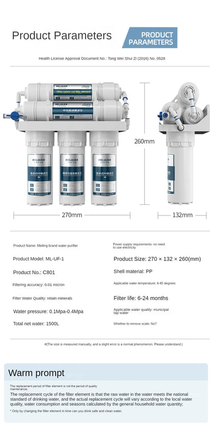 01 Ultra Water Filtration System Under Sink 6-Stage