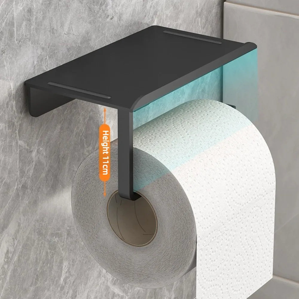 Wall Mounted Toilet Paper Holder No Drill Self