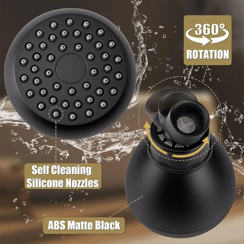 Silicone Nozzles Shower Heads Powerful Water Flow Matte