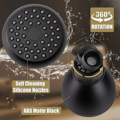 Silicone Nozzles Shower Heads Powerful Water Flow Matte