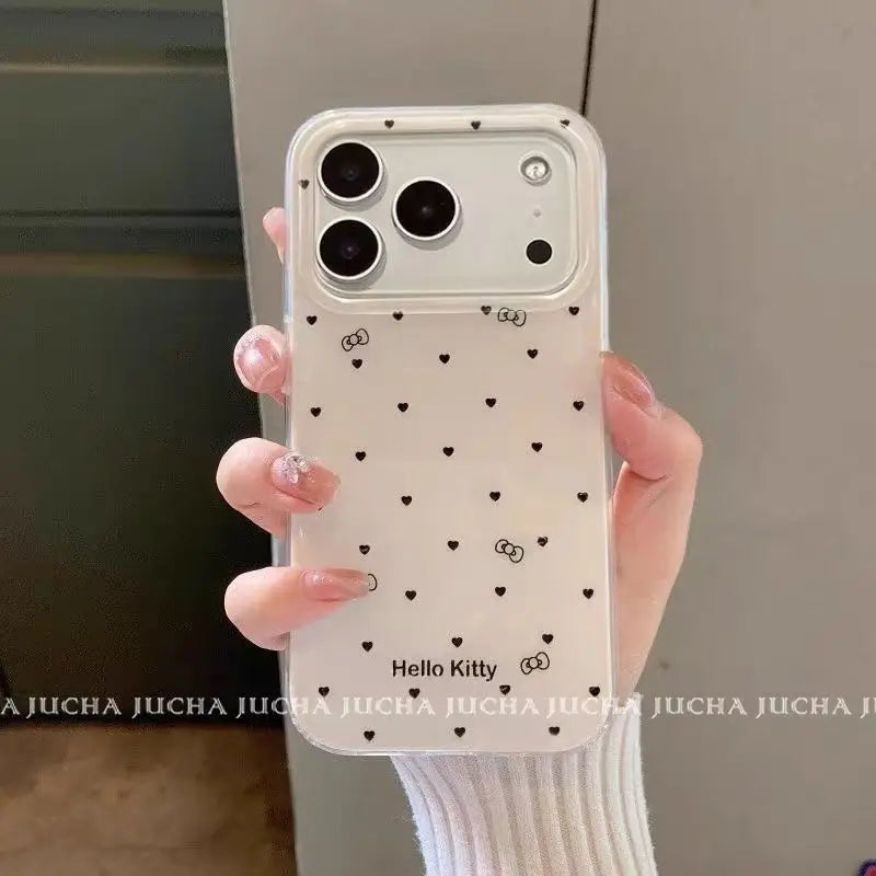 Cartoon Cat Makeup Mirror 3d Bow Case Iphone