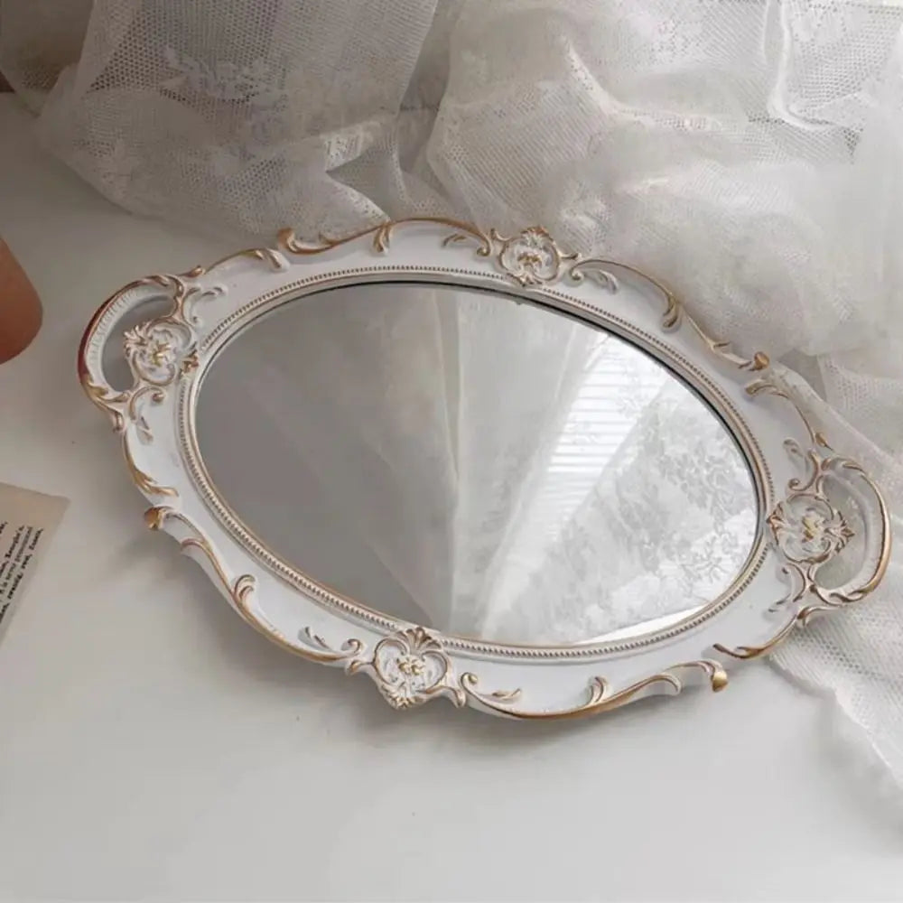 Oval Shape Decorative Wall Mirror Glass Material French