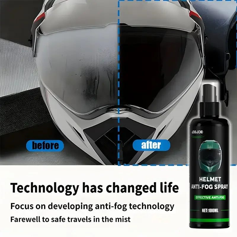 Anti-Fog Spray 100ml- Motorcycle Helmet Visor Car Windshield