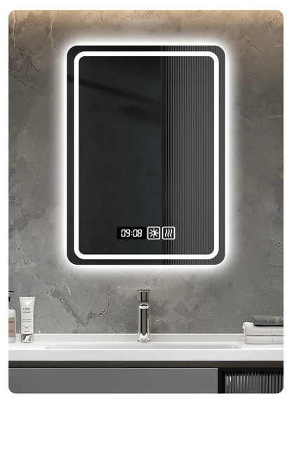 Hotel Bathroom Mirror Square Smart Led Bathroom Light
