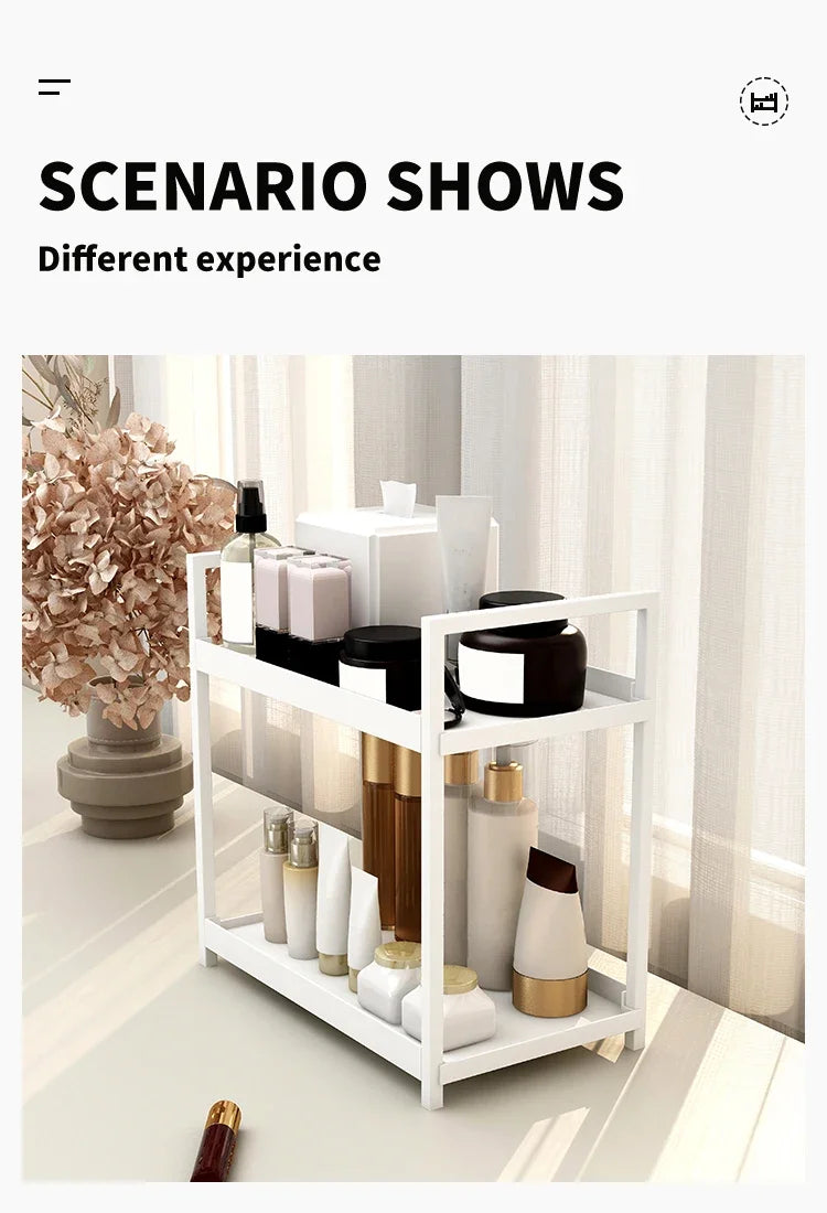 Tier Desktop Storage Rack Cosmetics Desk Office Stationery