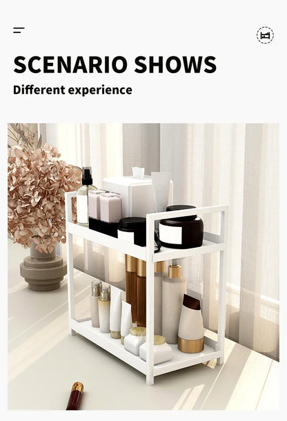 Tier Desktop Storage Rack Cosmetics Desk Office Stationery