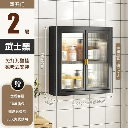 Modern Wall Mounted Bathroom Cabinet White Waterproof Storage