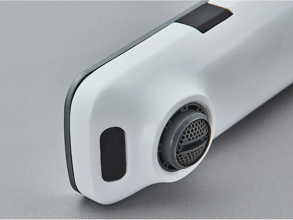 White Chrome Smart Sensor Basin Faucet Screen Digital