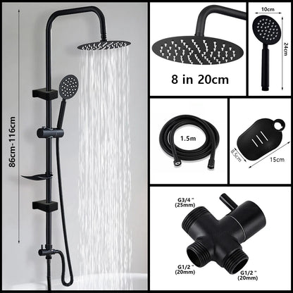 Split Rain Shower Column 304 Stainless Steel Shower