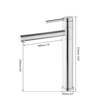 Sinlaku Bathroom Basin Faucet 360 Degree Cold Water