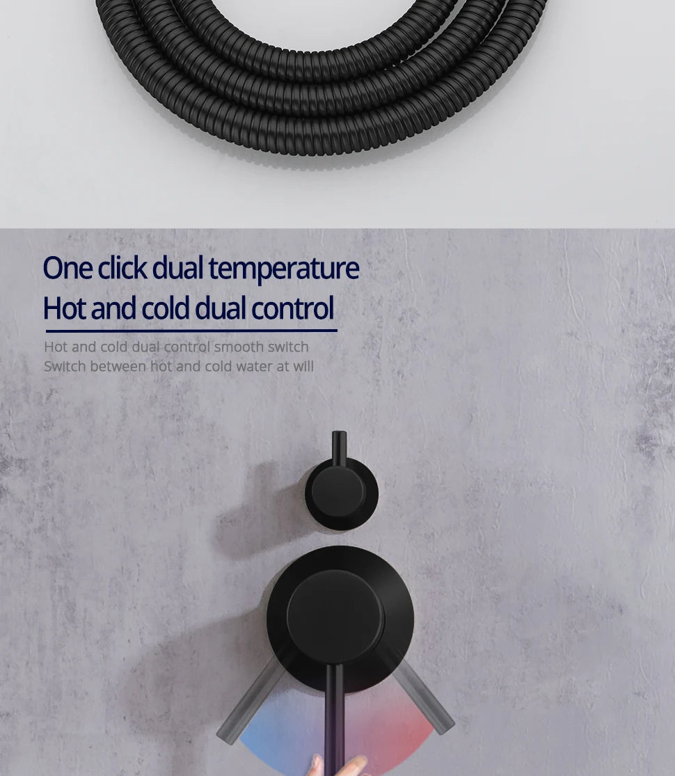 10 Inch Gunmetal Shower System Function Shower Faucet