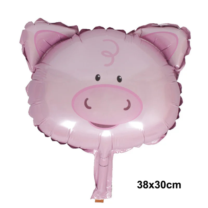 10/30/50pcs Farm Mini Animal Balloon Little Pig Duck