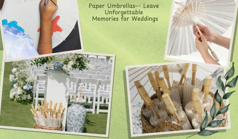 23 6/33inch Paper Parasols Paper Umbrellas Wedding Guests