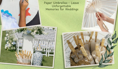 23 6/33inch Paper Parasols Paper Umbrellas Wedding Guests