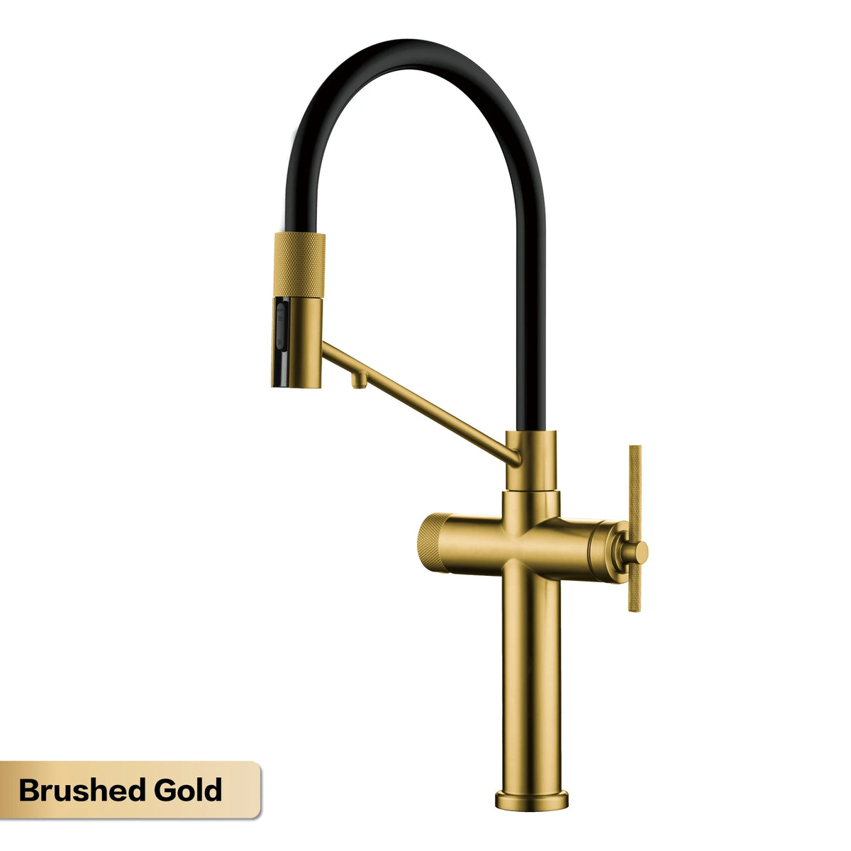 Modern Gun Grey Brass 3-In-1 Hole Faucet Separate