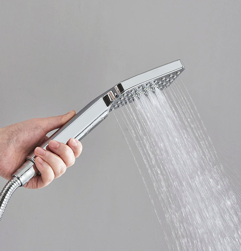 Black Smart Thermostatic Shower Faucet Bathroom Intelligent