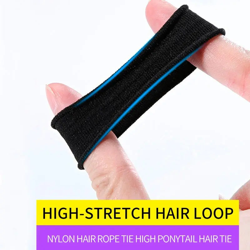 Black Towel Ring 50pcs High Elasticity Seamless Rubber