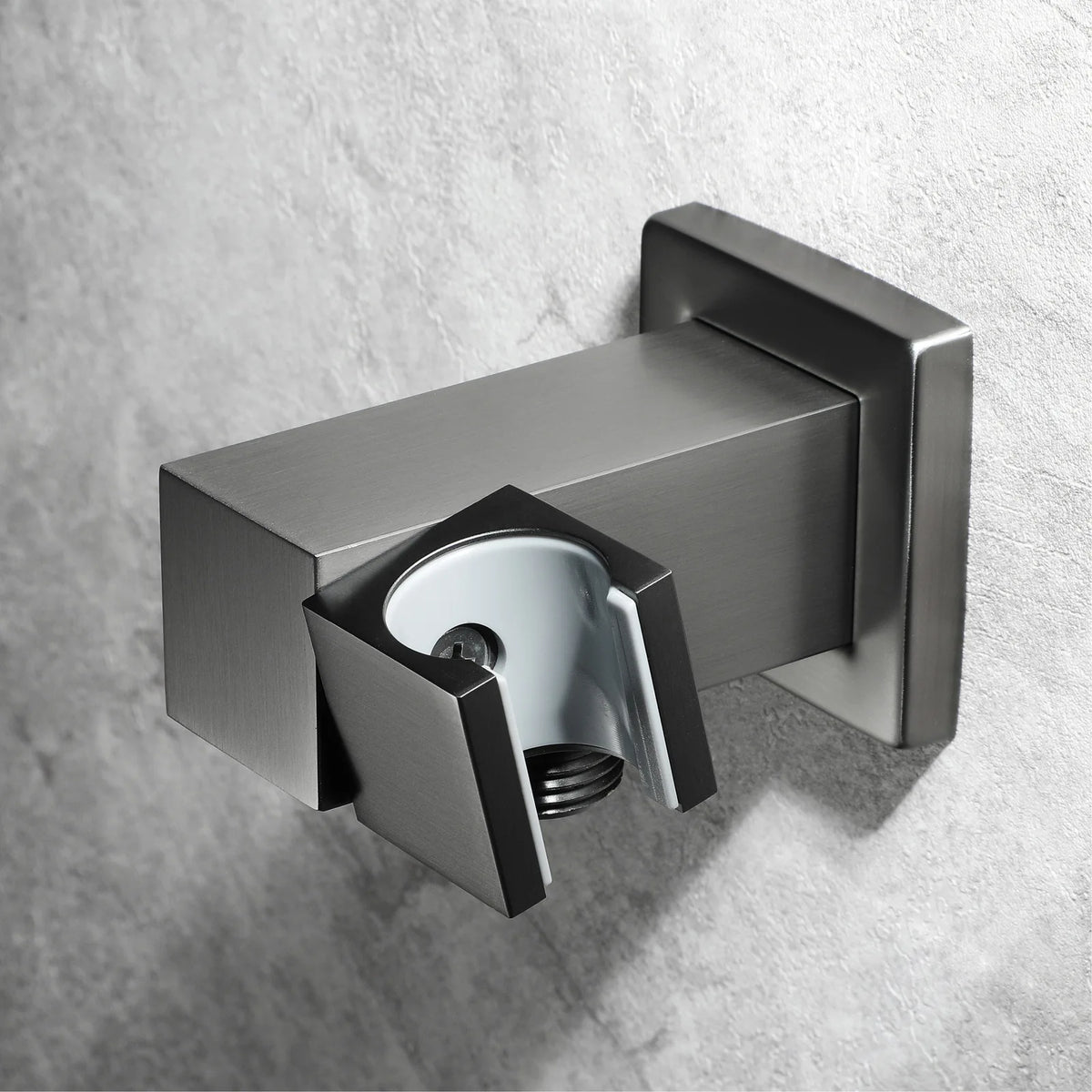 Wall-Mounted Shower Base Chrome Black Gold Square Hand-Held