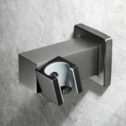 Wall-Mounted Shower Base Chrome Black Gold Square Hand-Held