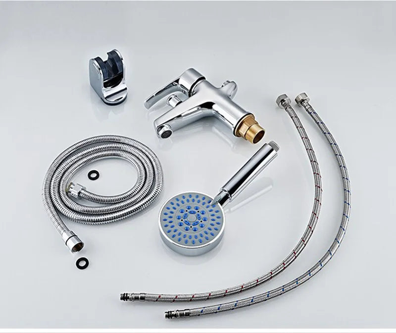 Basin Faucet Bathroom Bathtub Shower Faucet Handheld Shower
