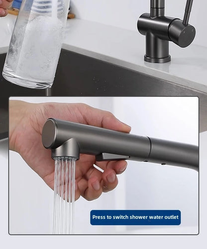 Touch On Pull Out Sink Faucet Stainless Steel