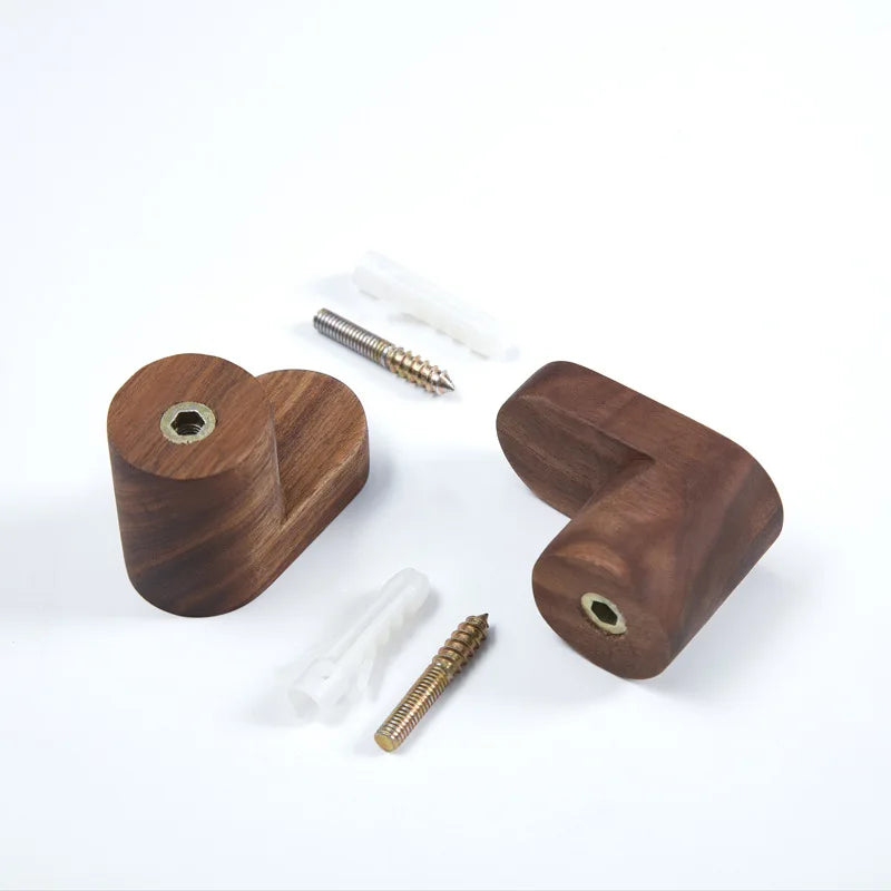 Natural Wood Clothes Hanger Wall Mounted Coat Hook