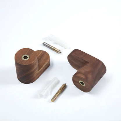 Natural Wood Clothes Hanger Wall Mounted Coat Hook