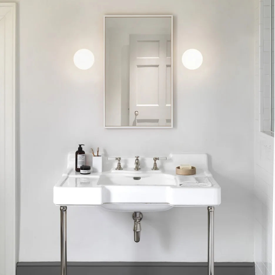 Modern White Wall Lamp Ball Glass Wall Sconce