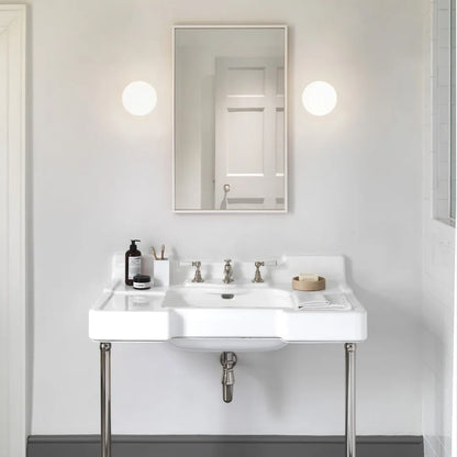 Modern White Wall Lamp Ball Glass Wall Sconce