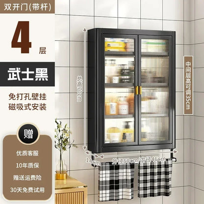 Modern Wall Mounted Bathroom Cabinet White Waterproof Storage