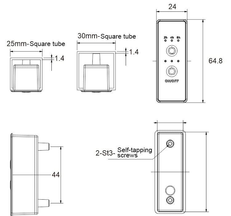 Bathroom Towel Rack Heating Time Controller Electric Dry