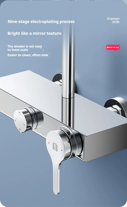 Diiib Large Panel Rain Shower Stainless Steel Combination
