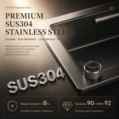 Modern Luxury Waterfall Sink Sus304 Stainless Steel Hidden