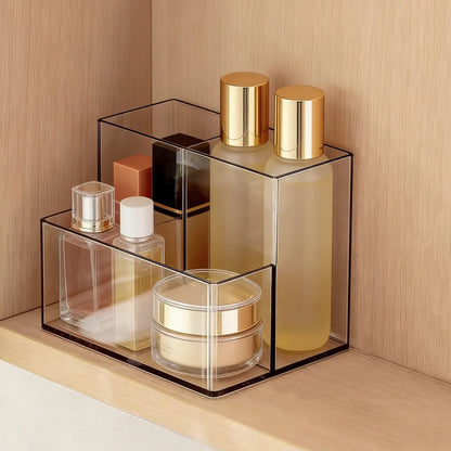 1/2pc Transparent Makeup Storage Box Acrylic Mirror Cabinet
