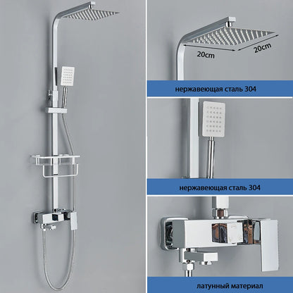 Brass Shower Faucets Bathroom Shower Mixer Crane Bidet