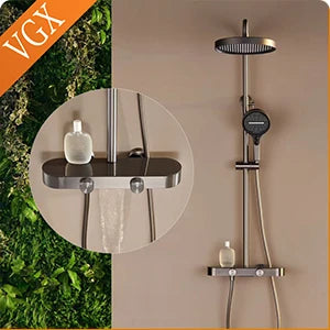Vgx Thermostatic Shower System Gold Shower Luxury Bathroom