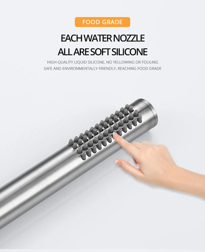 Handheld Bathroom Shower System Brushed Gold Cold Water