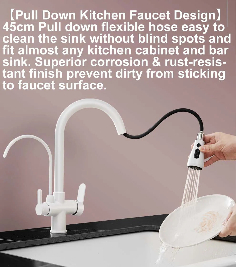 White Touch On Filter Faucets Ways Cold Pure