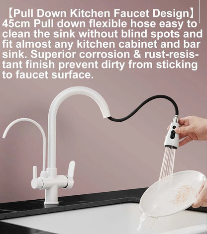 White Touch On Filter Faucets Ways Cold Pure