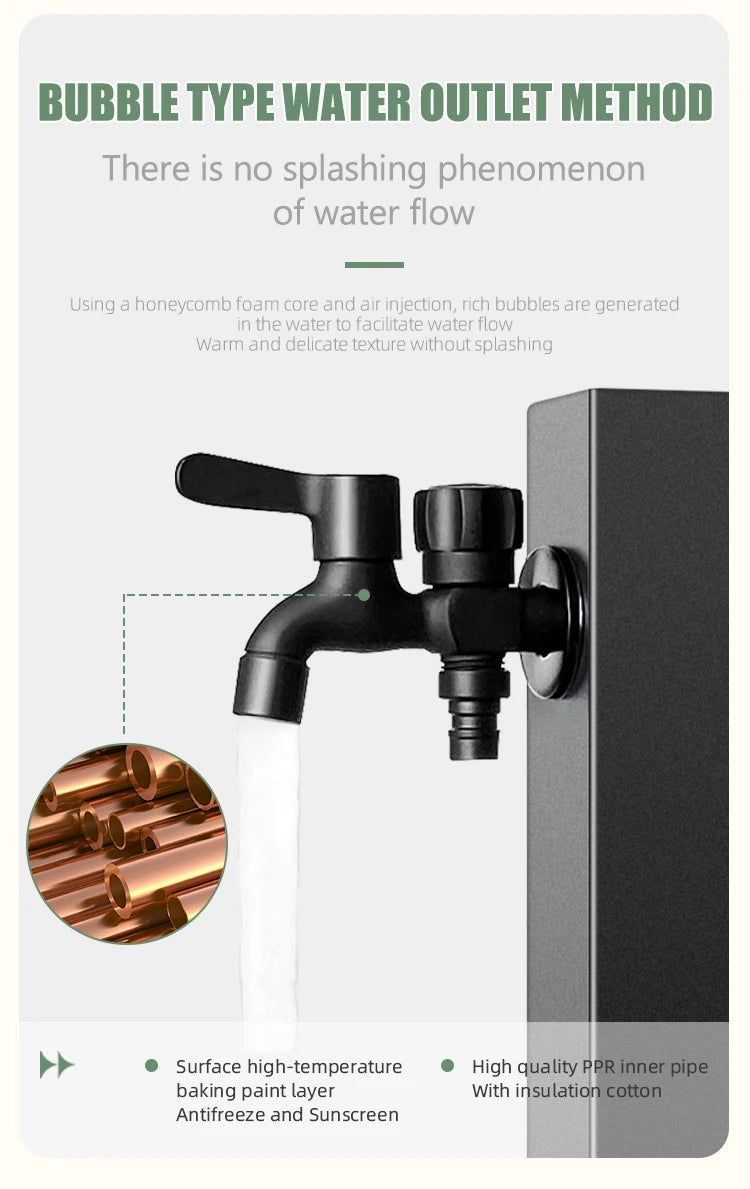 Garden Irrigation All-Copper Faucet 304 Stainless Steel Square