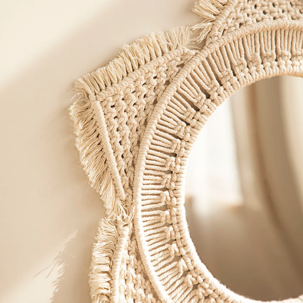 Wall Mirror Macrame Decorative Mirrors Boho Decor Wall