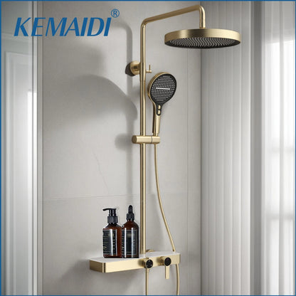 Kemaidi Bathroom Shower System Cold Control Knobbed Triple
