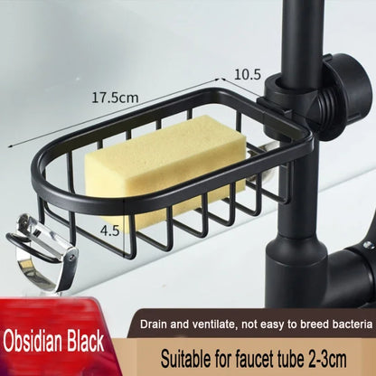 Sink Faucet Shelf Bathroom Shelf Soap Sponge Drain