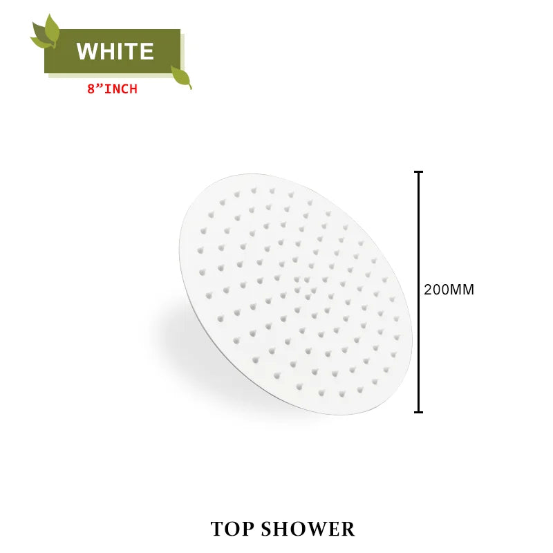 Round Stainless Steel Slim 8/10/12 Inch Large Rain
